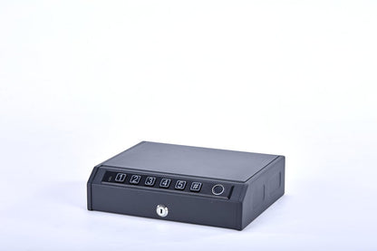K2 Biometric Fingerprint Gun Safe Quick Access | Portable Car Lock Box Solid Steel Security | For Handguns