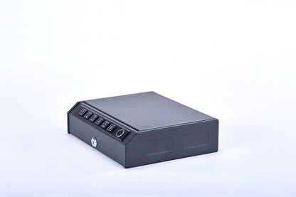 K2 Biometric Fingerprint Gun Safe Quick Access | Portable Car Lock Box Solid Steel Security | For Handguns