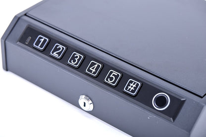 K2 Biometric Fingerprint Gun Safe Quick Access | Portable Car Lock Box Solid Steel Security | For Handguns