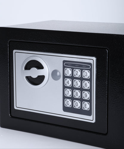 17E Mini Steel Piggy Bank Safe | Compact Coin Slot Security Box | Portable Digital Savings Vault for Kids & Home