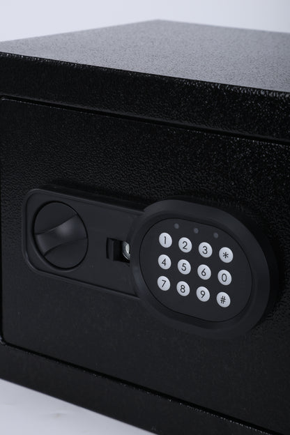 Electronic Digital Safe Box | Compact Steel Security Safe | Wall & Cabinet Mounted for Home, Hotel, Office - Model 20E